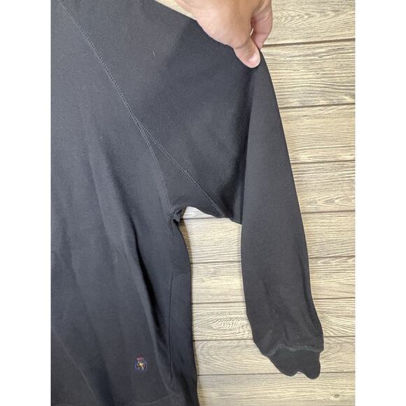 Vintage Tommy Hilfiger Sweatshirt Size Sm Black Cotton Crewneck Logo Patch 90s - Picture 7 of 10